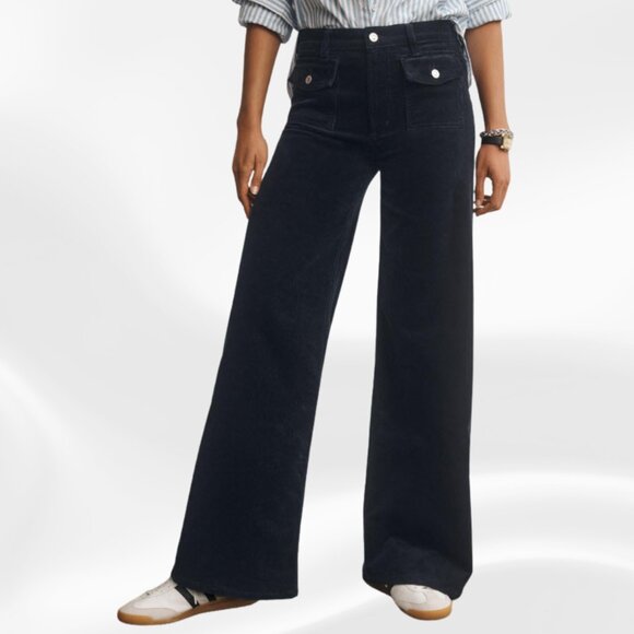 Citizens of Humanity Raven Wide Leg High Rise Utility Jeans Black Size 31 EUC! - Picture 6 of 15